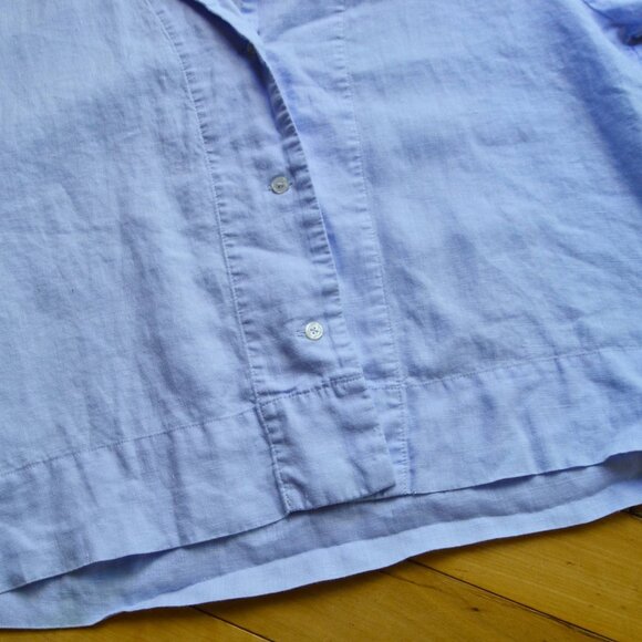 Quince 100% Linen Boxy Oversized Button Up Shirt Light Blue Size M - Picture 5 of 11